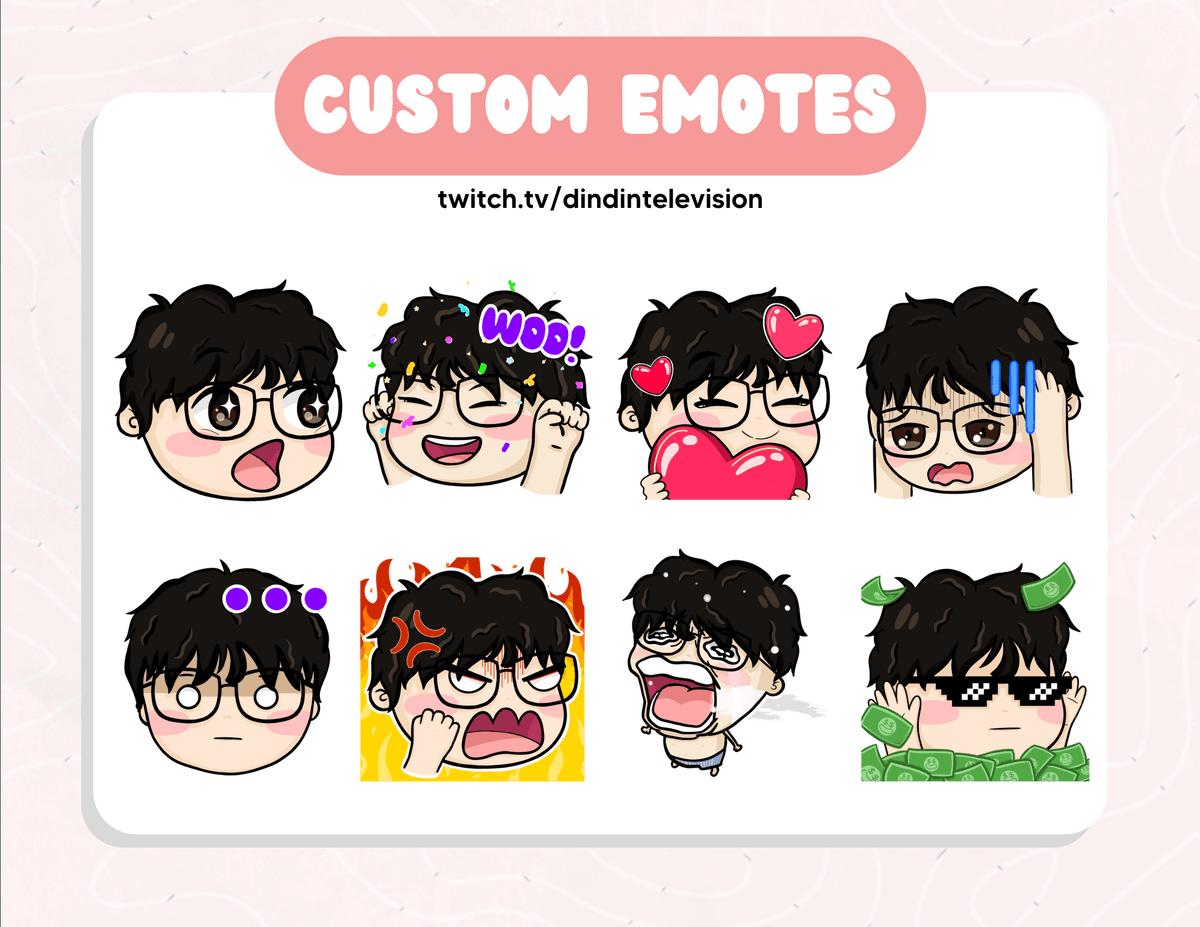 Custom Twitch Emotes, digital // 2023